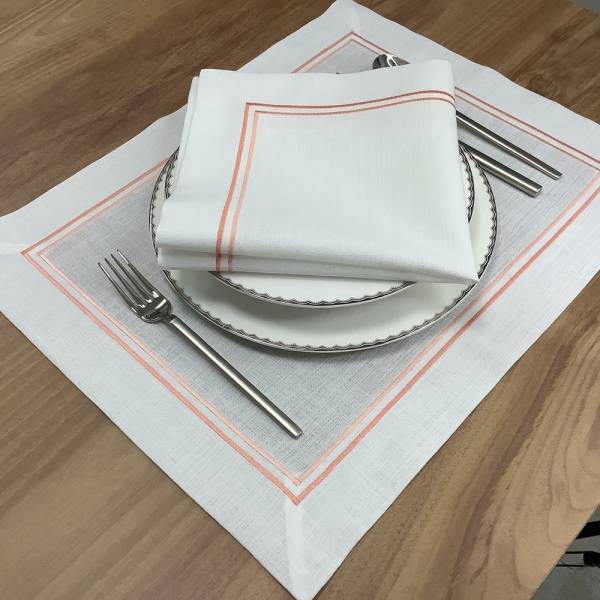 ÇİFT PİKOLU AMERIKAN SERVİS(4) & PEÇETE (4) SET - SOMON