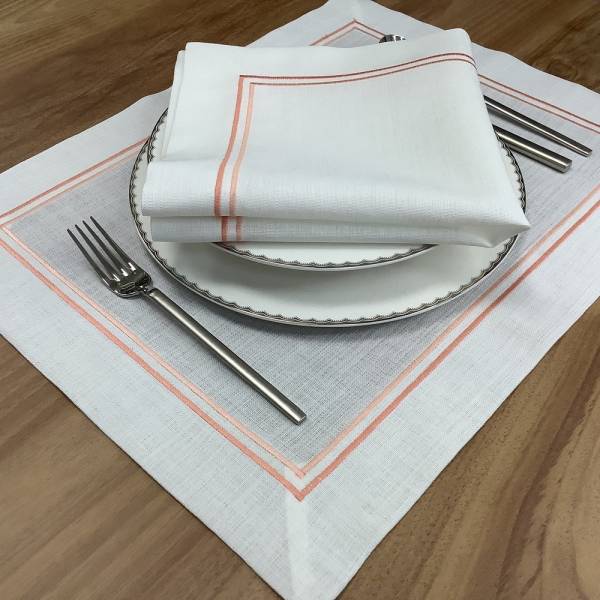 ÇİFT PİKOLU AMERIKAN SERVİS(4) & PEÇETE (4) SET - SOMON