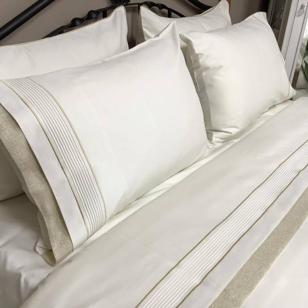 Gold Sim Keten Patlı Nevresim Takımı -6 Parca