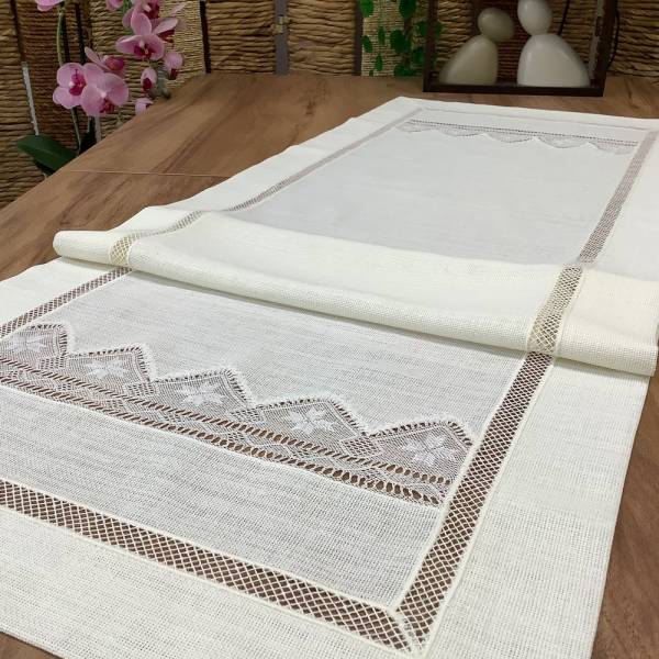 EL İŞİ İĞNE OYALI RUNNER - 45*150 CM