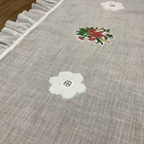 BEYAZ İŞLİ & KANEVİÇELİ RUNNER- 45*150 CM