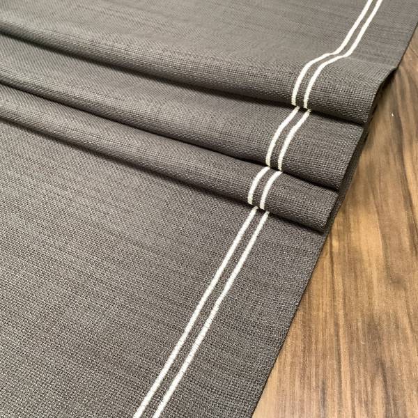 KOYU GRİ&KIRIK BEYAZ ÇİFT DİKİŞLİ RUNNER -45*150 CM